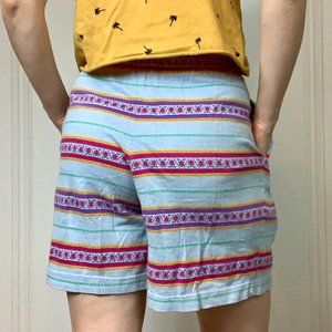 Vintage LizWear Knit Print Shorts Size S